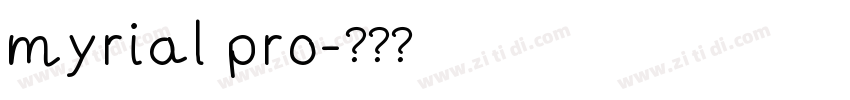 myrial pro字体转换